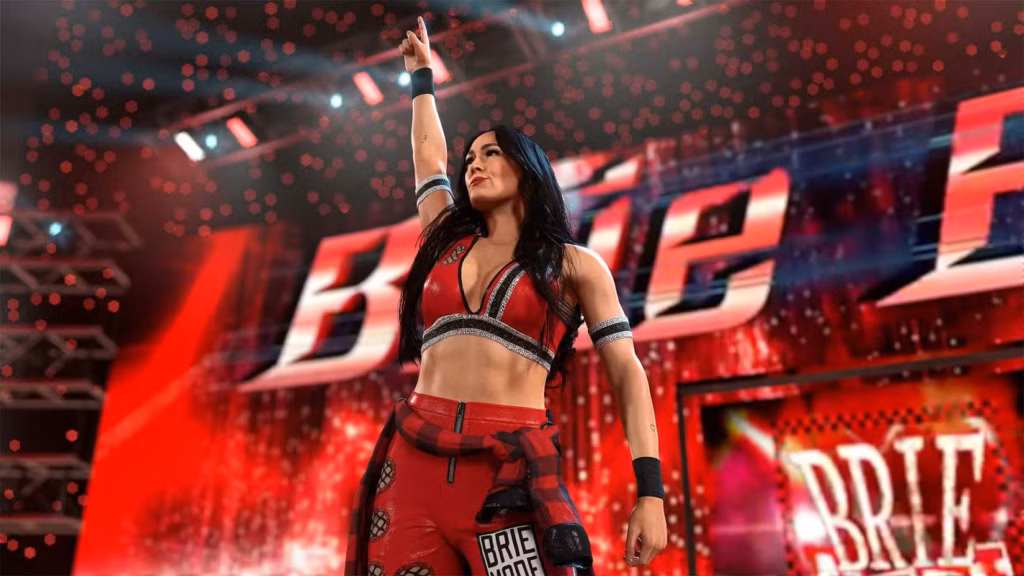 brie bella posing in wwe 2k26.