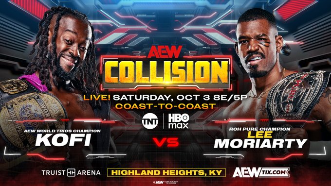 Kofi Vs. Lee Moriarty Set For 10/3 AEW Collision - Fightful